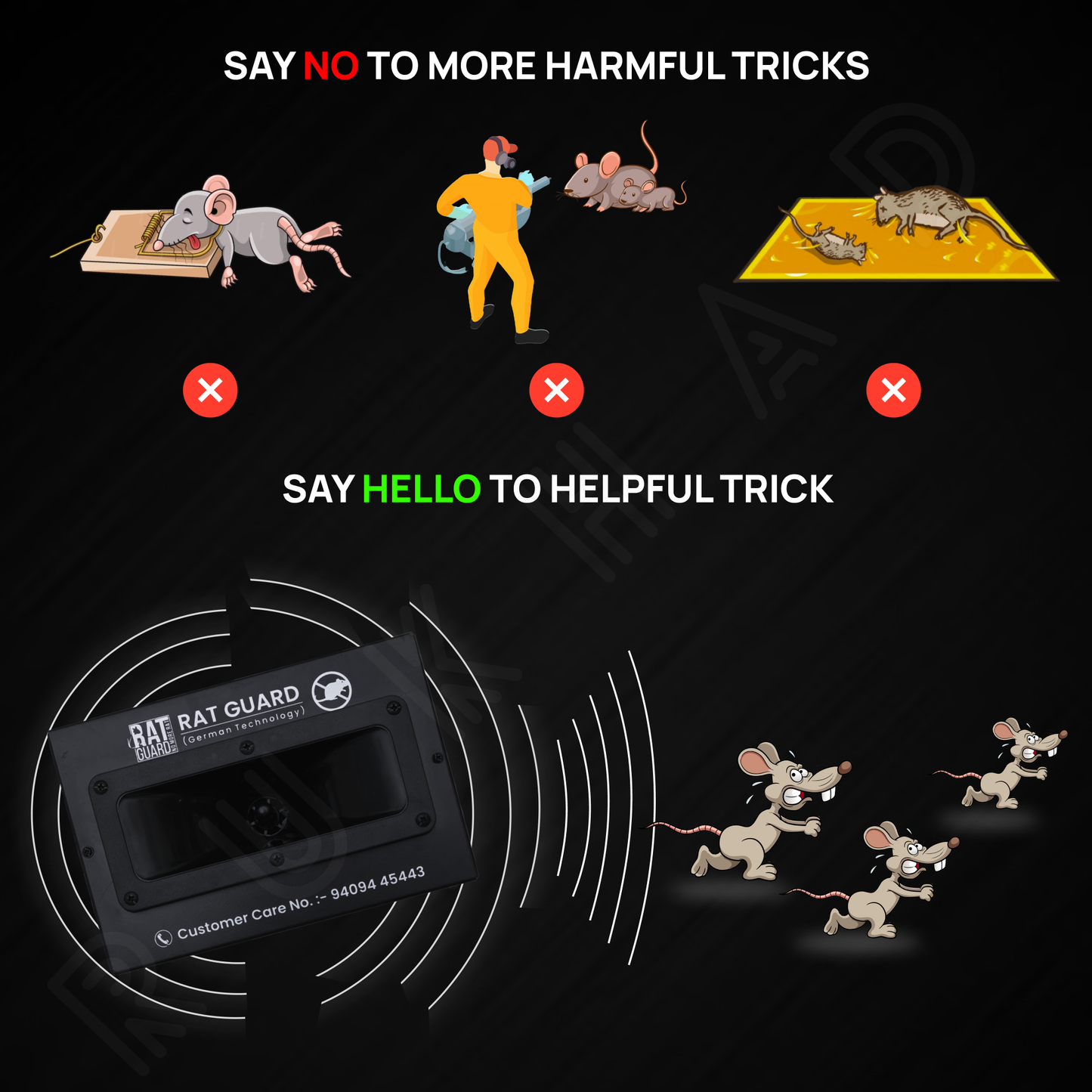 Rat Repellent Ultrasound Pest Control Device (covered area 2500 To 3000SQ)