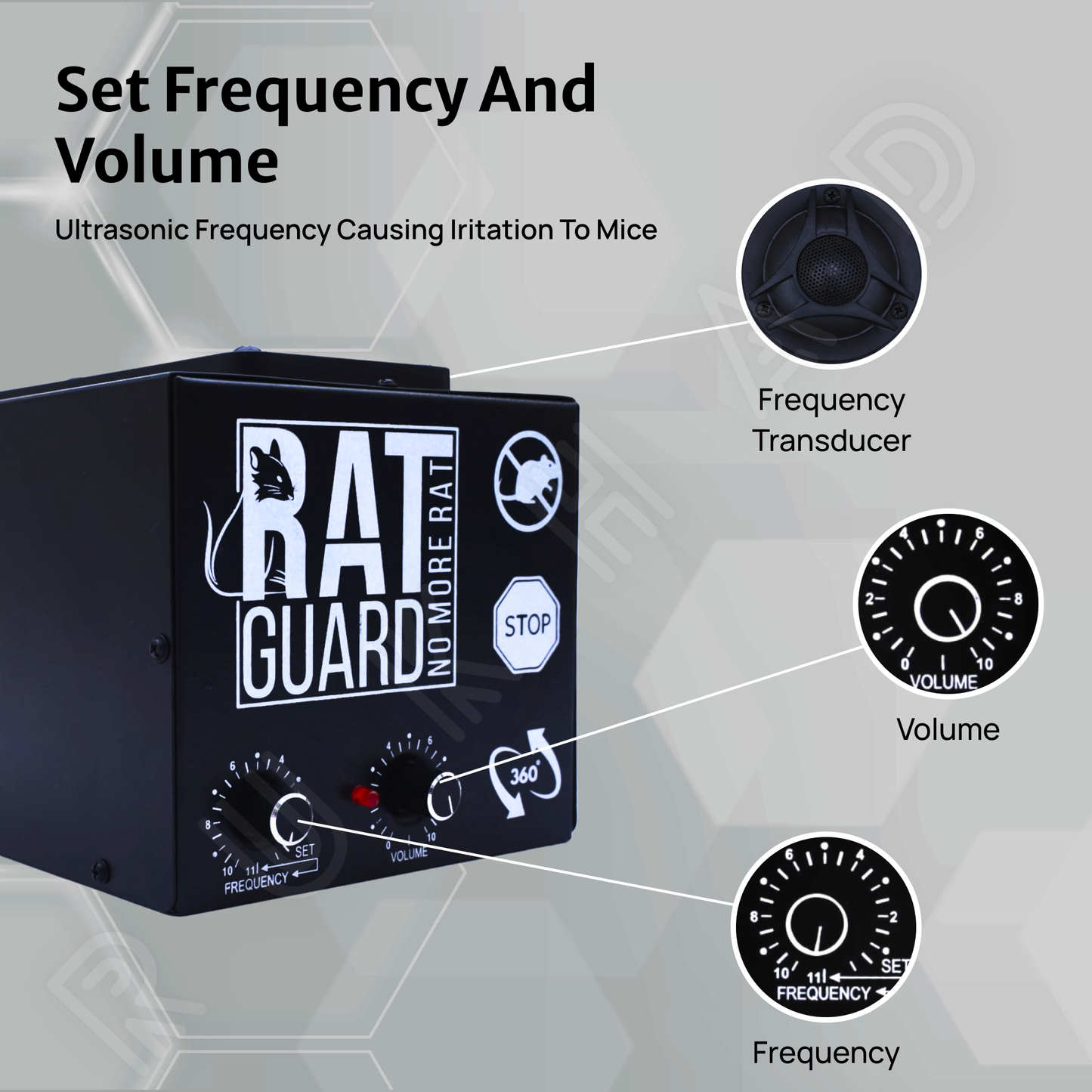 Rat Repellent Ultrasound Pest Control Device (covered area 2500 To 3000SQ)